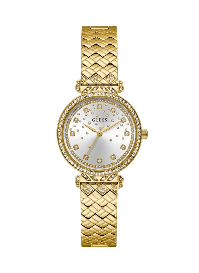 Enchantment Ladies Gold Tone Analog Quartz Stainless Steel Watch GW0763L2 - 32mm