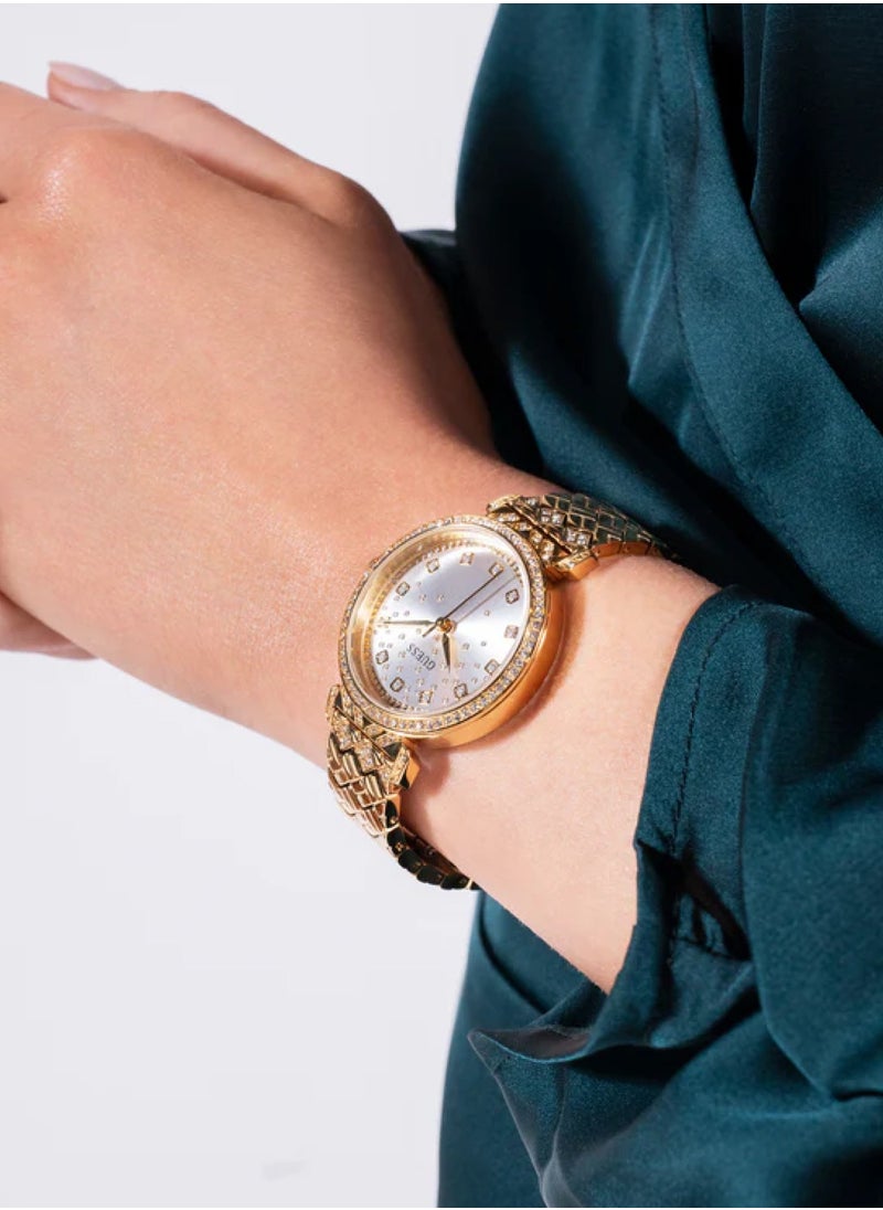 Enchantment Ladies Gold Tone Analog Quartz Stainless Steel Watch GW0763L2 - 32mm