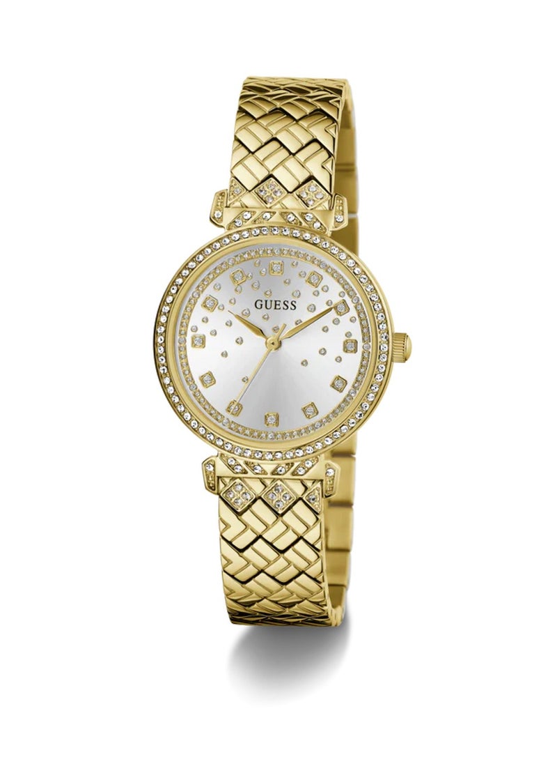 Enchantment Ladies Gold Tone Analog Quartz Stainless Steel Watch GW0763L2 - 32mm