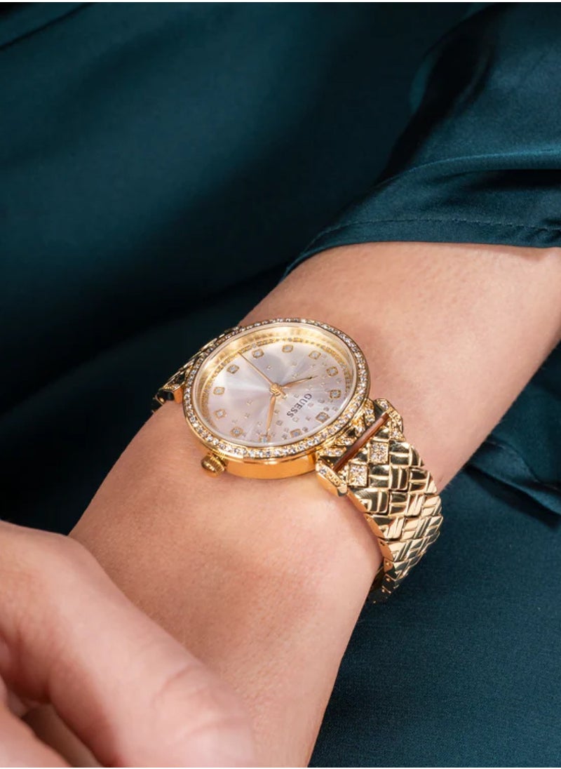 Enchantment Ladies Gold Tone Analog Quartz Stainless Steel Watch GW0763L2 - 32mm