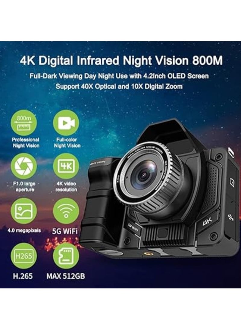 4K Ultra HD Full-Color Night Vision Camera for Crystal Clear High-Definition Recording