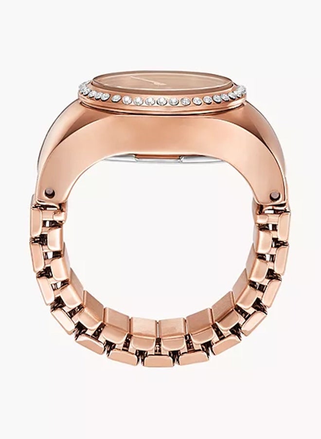 Women's Watch Ring Two-Hand Rose Gold-Tone Stainless Steel ES5320