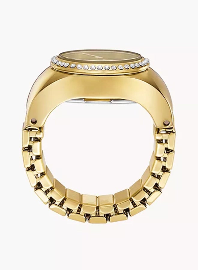 Women's Watch Ring Two-Hand Gold-Tone Stainless Steel ES5319