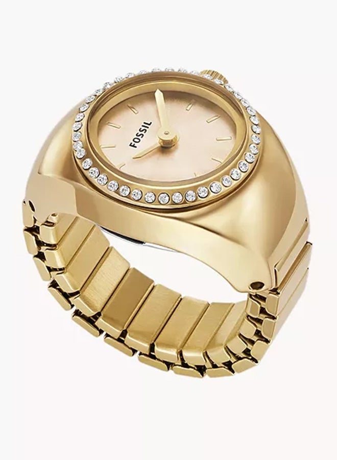 Women's Watch Ring Two-Hand Gold-Tone Stainless Steel ES5319