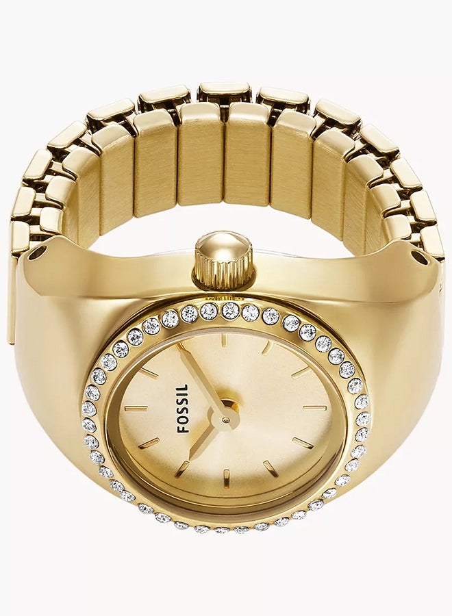 Women's Watch Ring Two-Hand Gold-Tone Stainless Steel ES5319