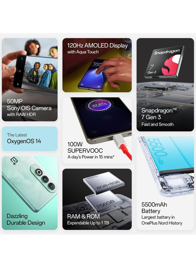 Nord CE4 Dual SIM Celadon Marble 8GB RAM 256 GB 5G - Indian Version