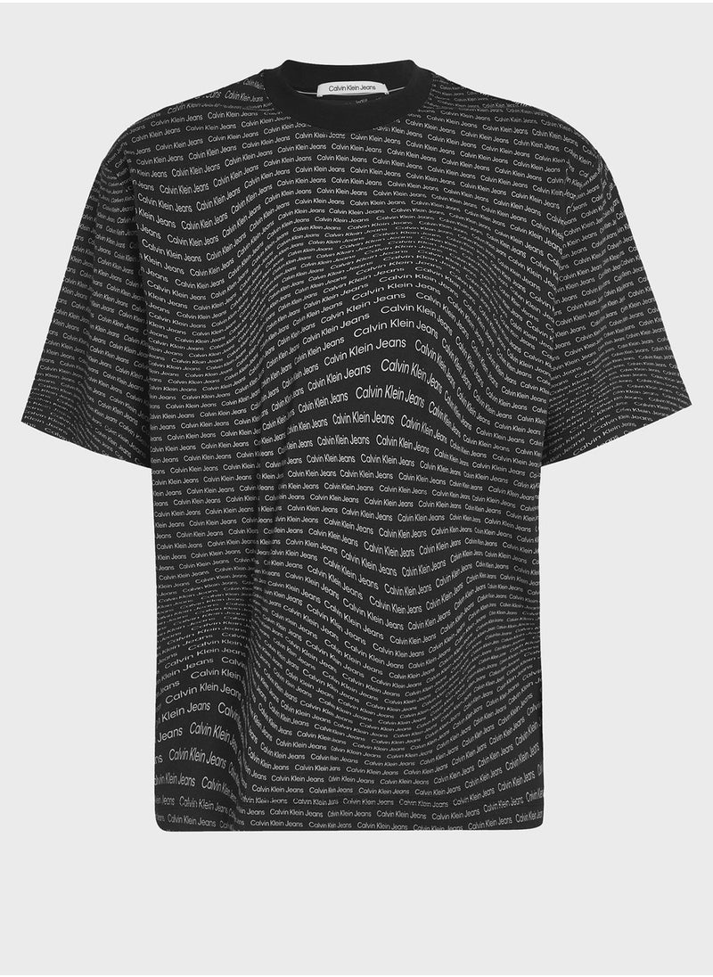 Logo Warp Aop T-Shirt