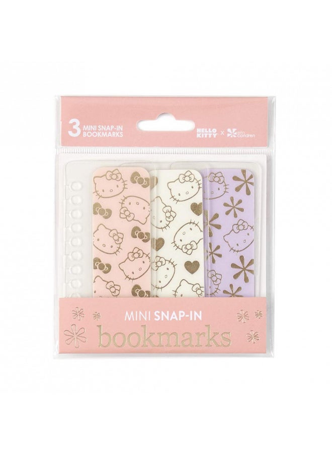 Hello Kitty X Erin Condren Designer Accessories - Mini Snap-in Bookmarks - 3 Pack. Compatible with Spiral Notebooks, Planners, Agendas or More. Fun and Functional