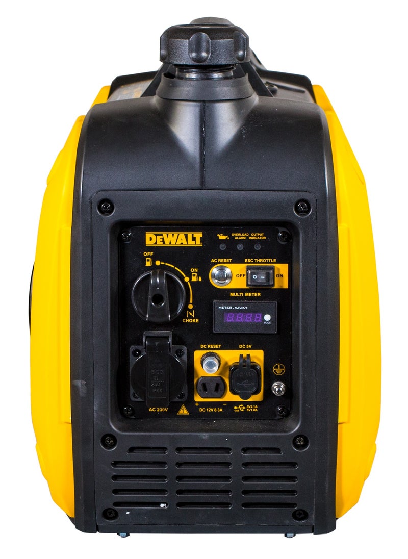DEWALT Portable Inverter Generator, Silent, Rated Power 1800 Watts, 5L Petrol Tank, 7.5 Hrs Run time