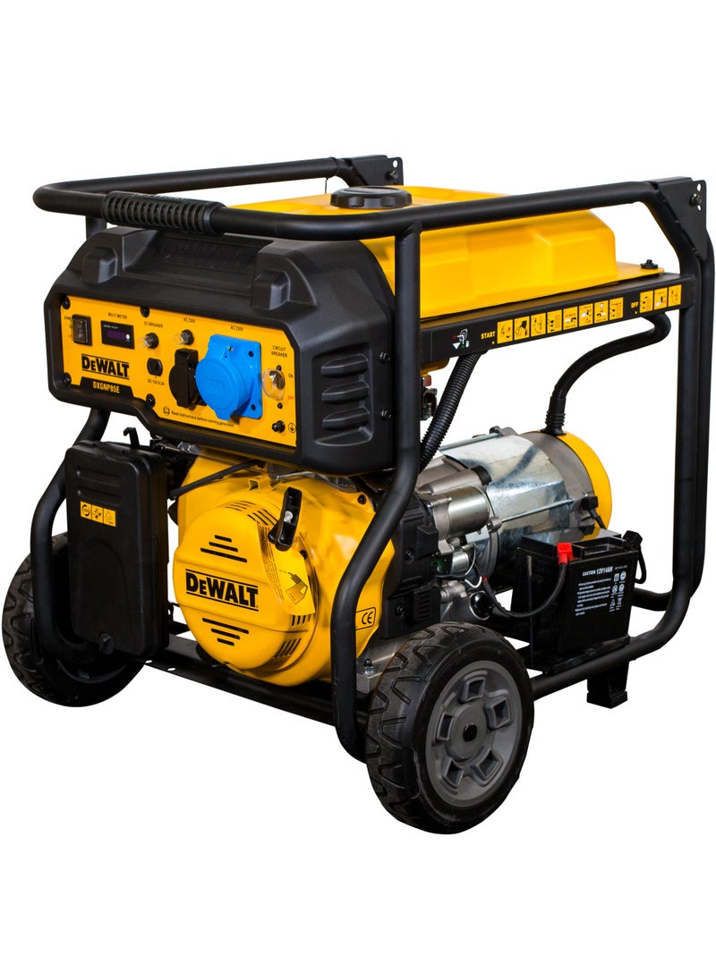 DEWALT Petrol Generator, 8000 Watts Rated Power, 28 L Fuel Tank, Electric Start, 10 Hours Run Time