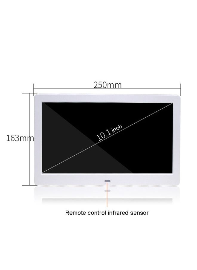 DPF-106 10.1 inch Digital Photo Frame LED Video Advertising Machine, Plug:EU Plug(White)