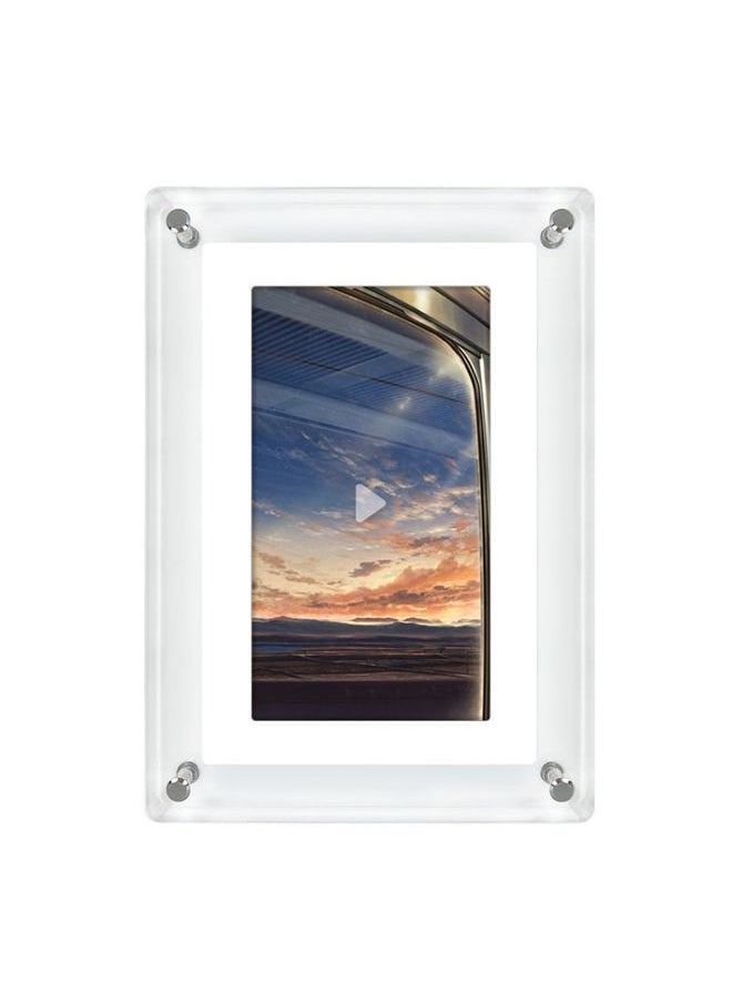 5 Inch HD Digital Photo Frame Crystal Advertising Player 1080P Motion Video Picture Display Player(US Plug)