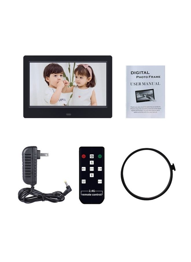 DPF-706-2.4G 7 inch Digital Photo Frame LED Wall Mounted Advertising Machine, Plug:EU Plug(Black)