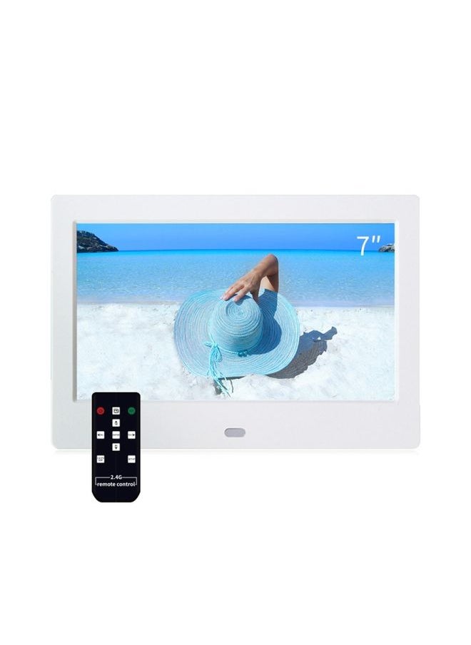 DPF-706-2.4G 7 inch Digital Photo Frame LED Wall Mounted Advertising Machine, Plug:UK Plug(White)