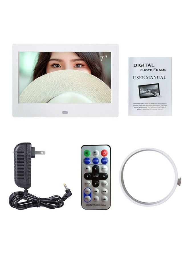 DPF-706 7 inch Digital Photo Frame LED Wall Mounted Advertising Machine, Plug:AU Plug(White)