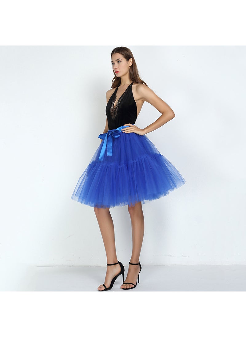 Womens Tulle Tutu Skirt Bridesmaid Multi-Layer Grey