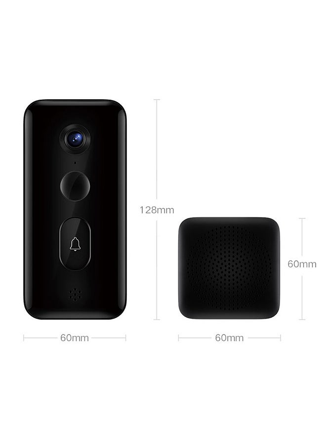 Smart Doorbell,Home Wireless Security Camera, 2K Ultra-clear Infrared Night Vision, 180° Wide View, Two-way Audio Phone Alerts, for Real-time Supervision