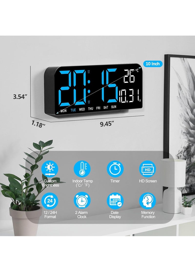 LED Digital Wall Clock Decorative, 10