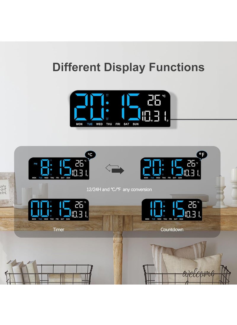 LED Digital Wall Clock Decorative, 10