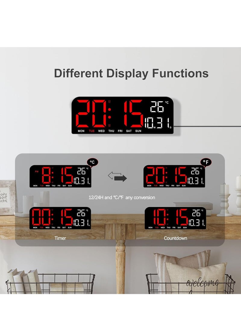 LED Digital Wall Clock Decorative, 10