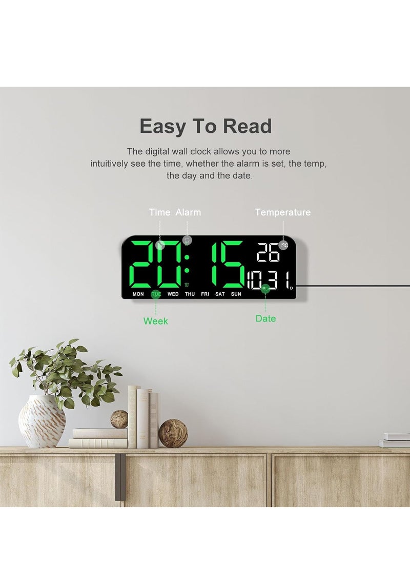 LED Digital Wall Clock Decorative, 10