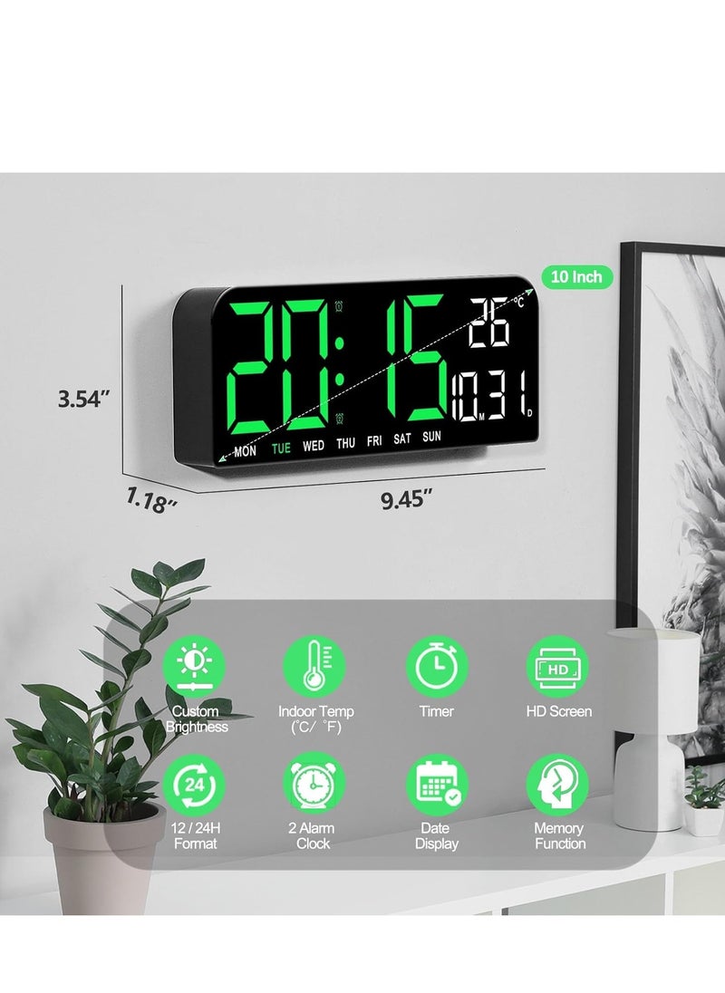 LED Digital Wall Clock Decorative, 10