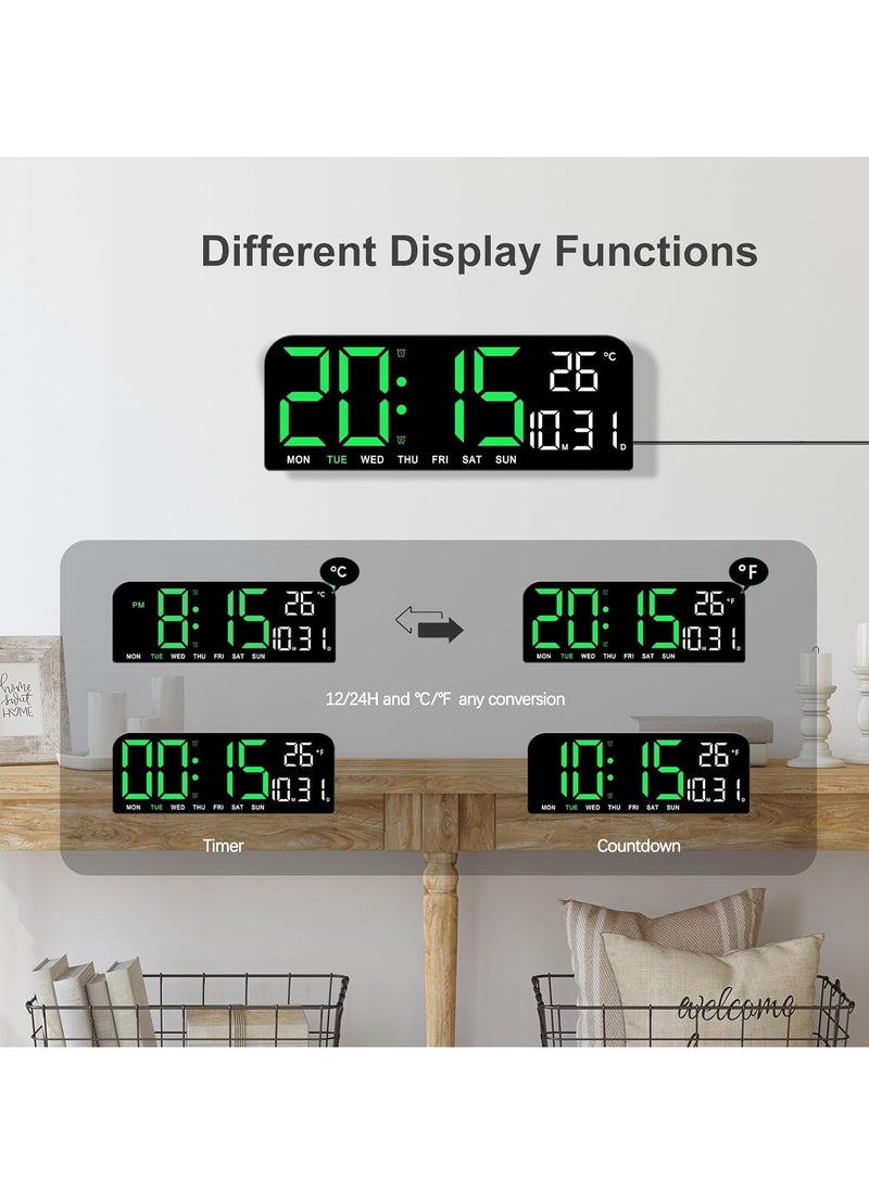 LED Digital Wall Clock Decorative, 10