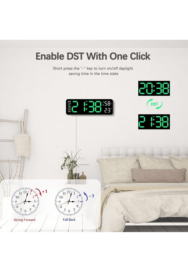 Digital Wall Clock Large Display, 9.5