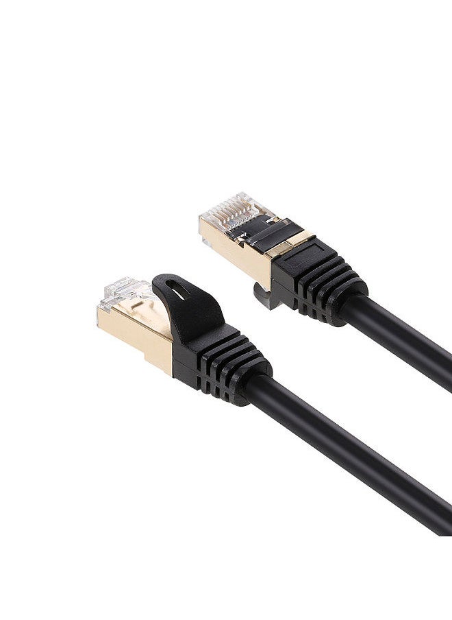 CAT8 Network Cable 40Gbps 2000MHz Ethernet Cable with Multi-layer Shielding 26AWG Pure Copper Core Gold-plated Interface 15M