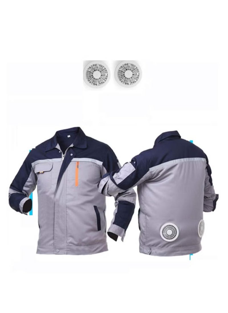 Air-conditioned four-speed fan jacket, suitable for summer mountaineering clothing for travel, adventure, construction sites, and express deliveryAir-conditioned four-speed fan jacket, suitable for summer mountaineering clothing for travel, adventure, construction sites, and express delivery