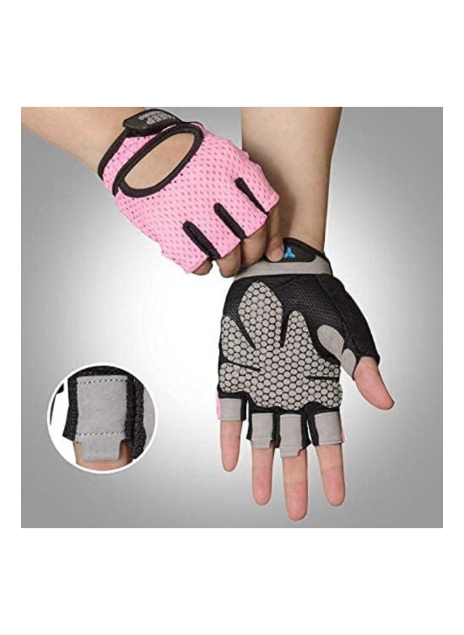 Anti-skid Half Finger Gym Gloves Sports Body Building Training Wrist Gloves Women Dumbbell Fitness Exercise Weightlifting