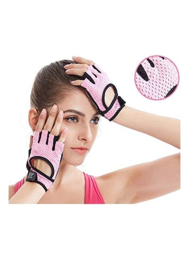 Anti-skid Half Finger Gym Gloves Sports Body Building Training Wrist Gloves Women Dumbbell Fitness Exercise Weightlifting