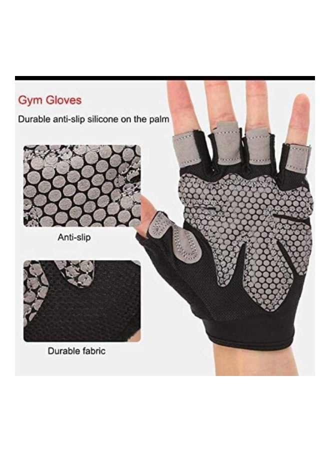 Anti-skid Half Finger Gym Gloves Sports Body Building Training Wrist Gloves Women Dumbbell Fitness Exercise Weightlifting