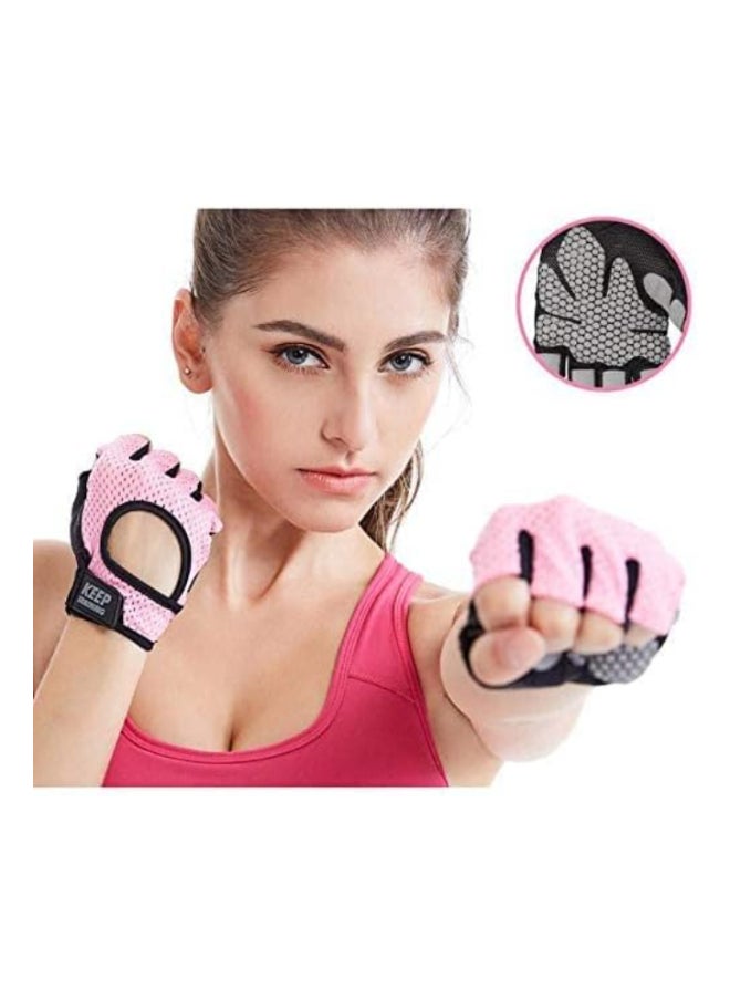 Anti-skid Half Finger Gym Gloves Sports Body Building Training Wrist Gloves Women Dumbbell Fitness Exercise Weightlifting