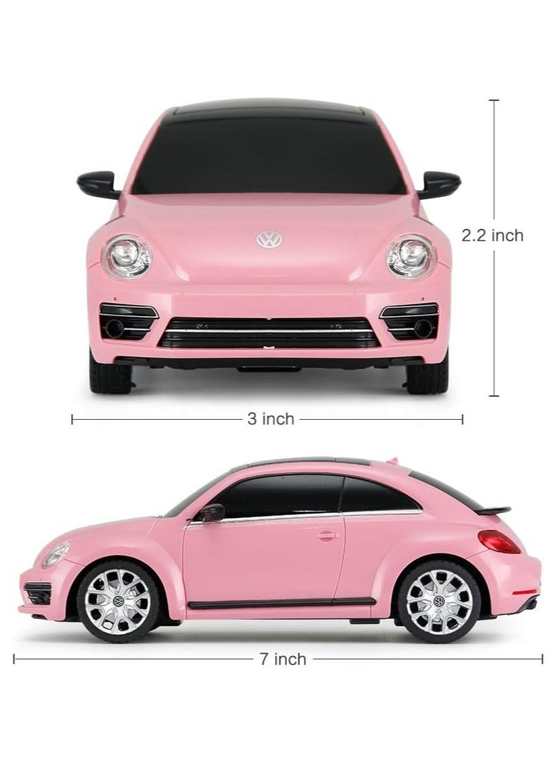 RASTAR Beetle Remote Control Car, 1:24 Scale Beetle RC Toy Car for Kids, Pink Beetle