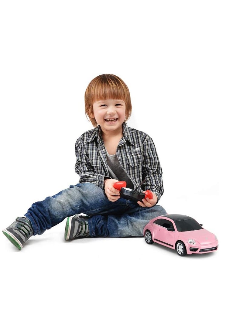 RASTAR Beetle Remote Control Car, 1:24 Scale Beetle RC Toy Car for Kids, Pink Beetle