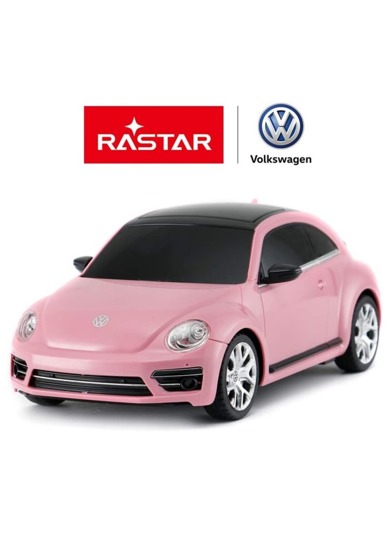 RASTAR Beetle Remote Control Car, 1:24 Scale Beetle RC Toy Car for Kids, Pink Beetle