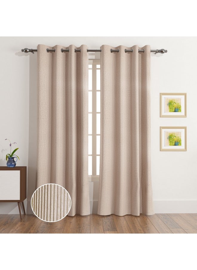 VelvetEase 2-Piece Corduroy Curtain Set 140 x 300 cm