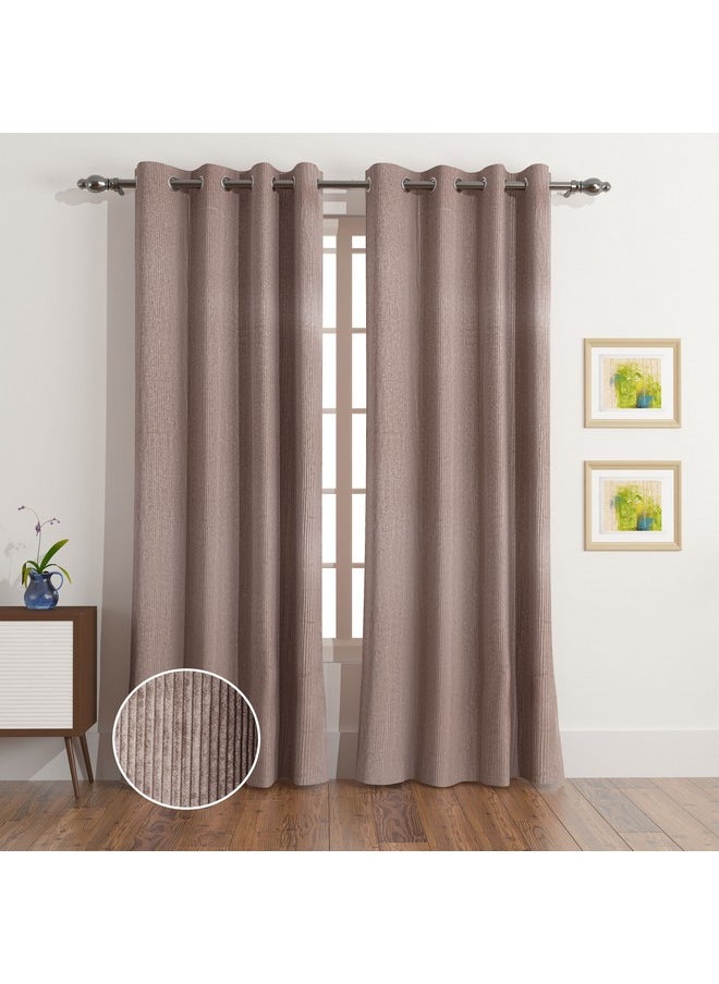 VelvetEase 2-Piece Corduroy Curtain Set 140 x 300 cm