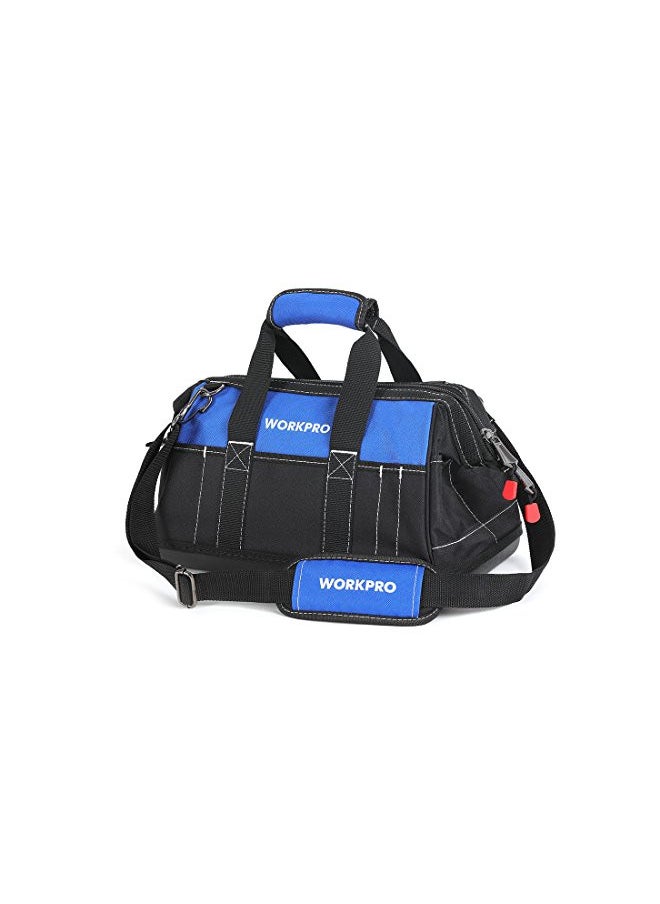 WORKPRO 16-inch Wide Mouth Tool Bag with Water Proof Molded Base