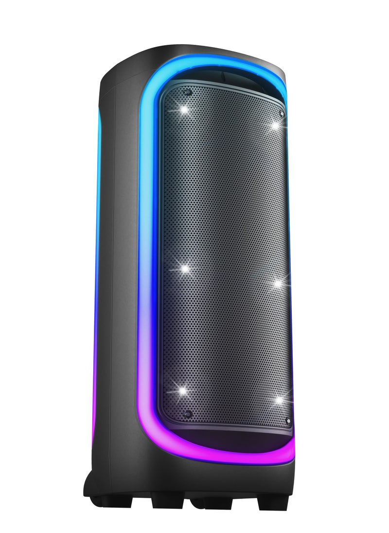 Extra Bass Portable Speaker 1600W, 2 Wireless Microphone Built In Rechargeable Battery, Bluetooth DT-R1600B