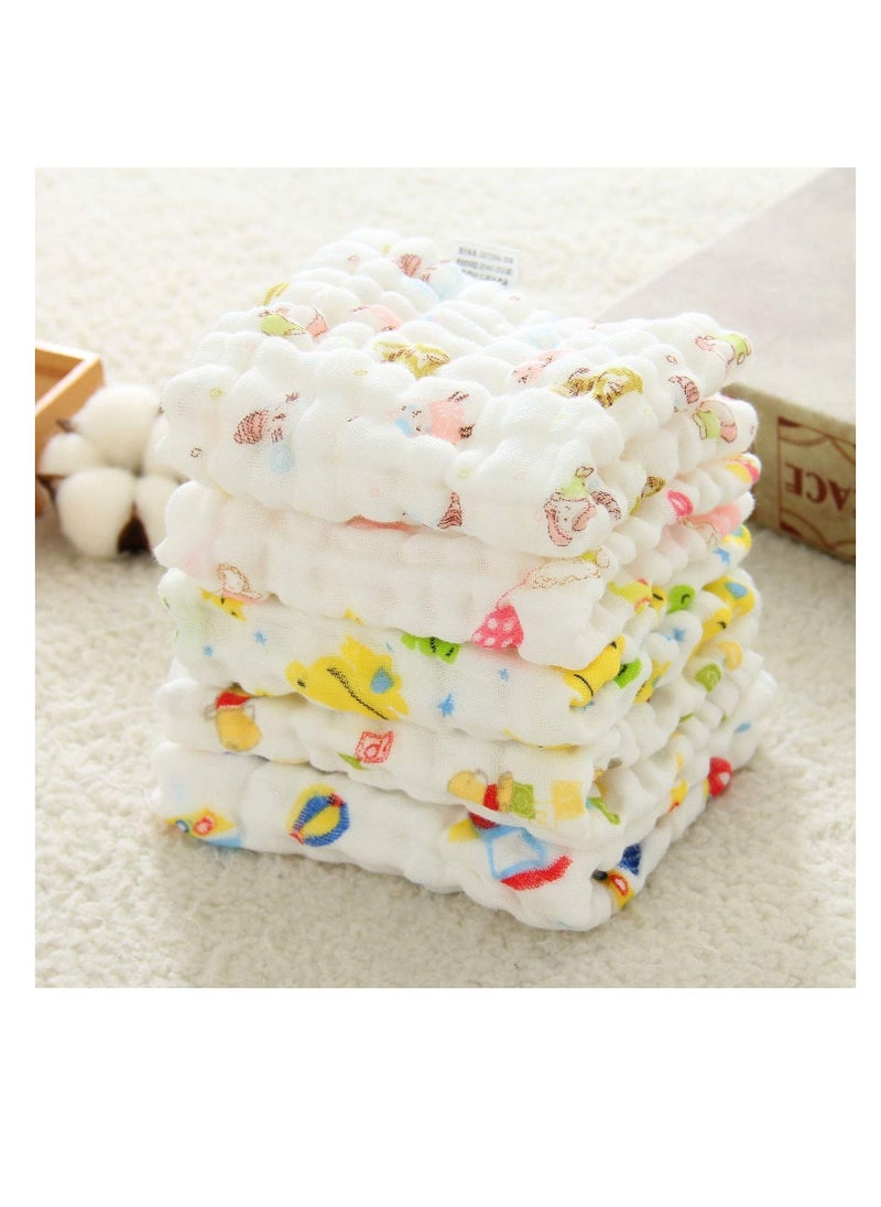 6 PCS Baby Bath Set Baby Face Cloth,Newborn Baby Clothes Baby Wipes For Newborn, Wash Cloths for Face & Body, Organic Baby Wipes, Soft Baby Towels, Baby Wash Cloth (Random Pattern)