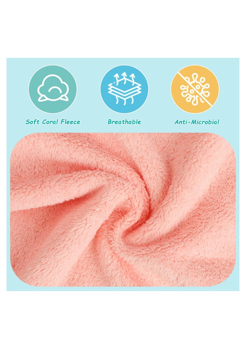 HOMEXCEL Baby Washcloths 50 Pack, Microfiber Coral Fleece Baby Bath Face Towel 7 x 9 Inch Extra Absorbent and Soft Burp Cloth and Wash Cloths for Newborn,Infants and Toddlers, Gentle On Sensitive Skin