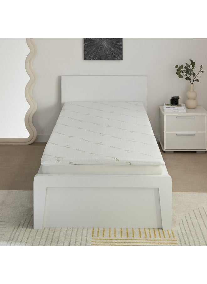 Relax Bamboo Memory Foam Single Mattress Topper 90 x 200 x 4 cm