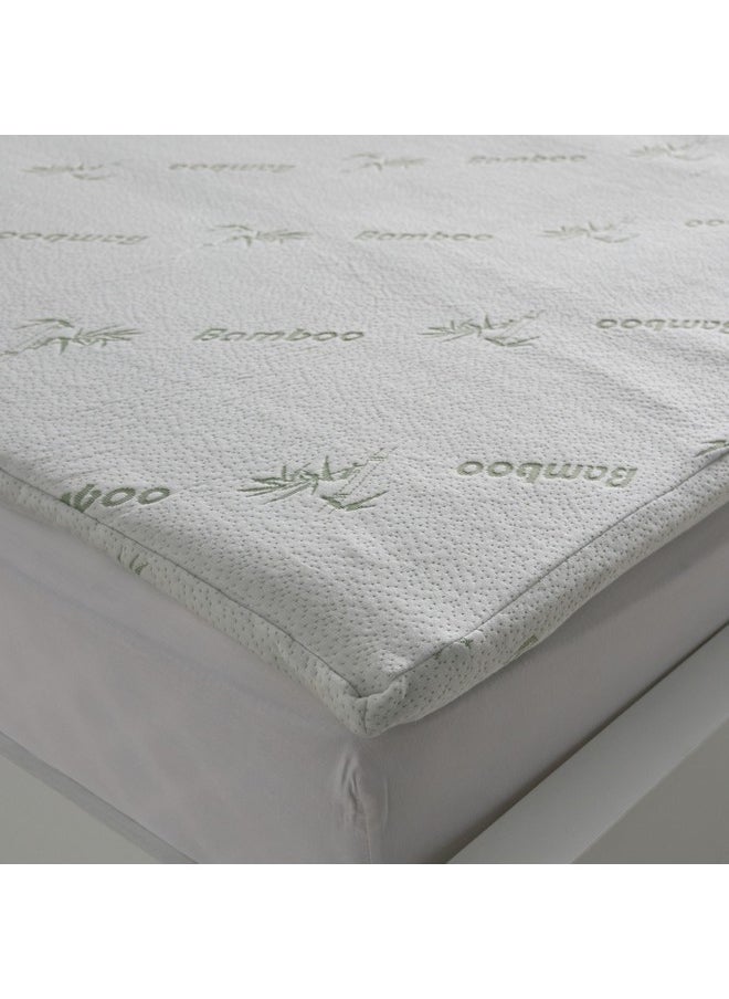 Relax Bamboo Memory Foam Olympic Queen Mattress Topper 160 x 200 x 4 cm