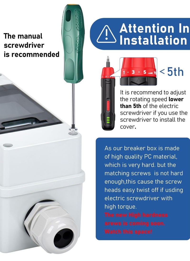 20A DC Solar Circuit Breaker with DIN Rail Enclosure, 400V Disconnect Switch for Safe Solar Power Management