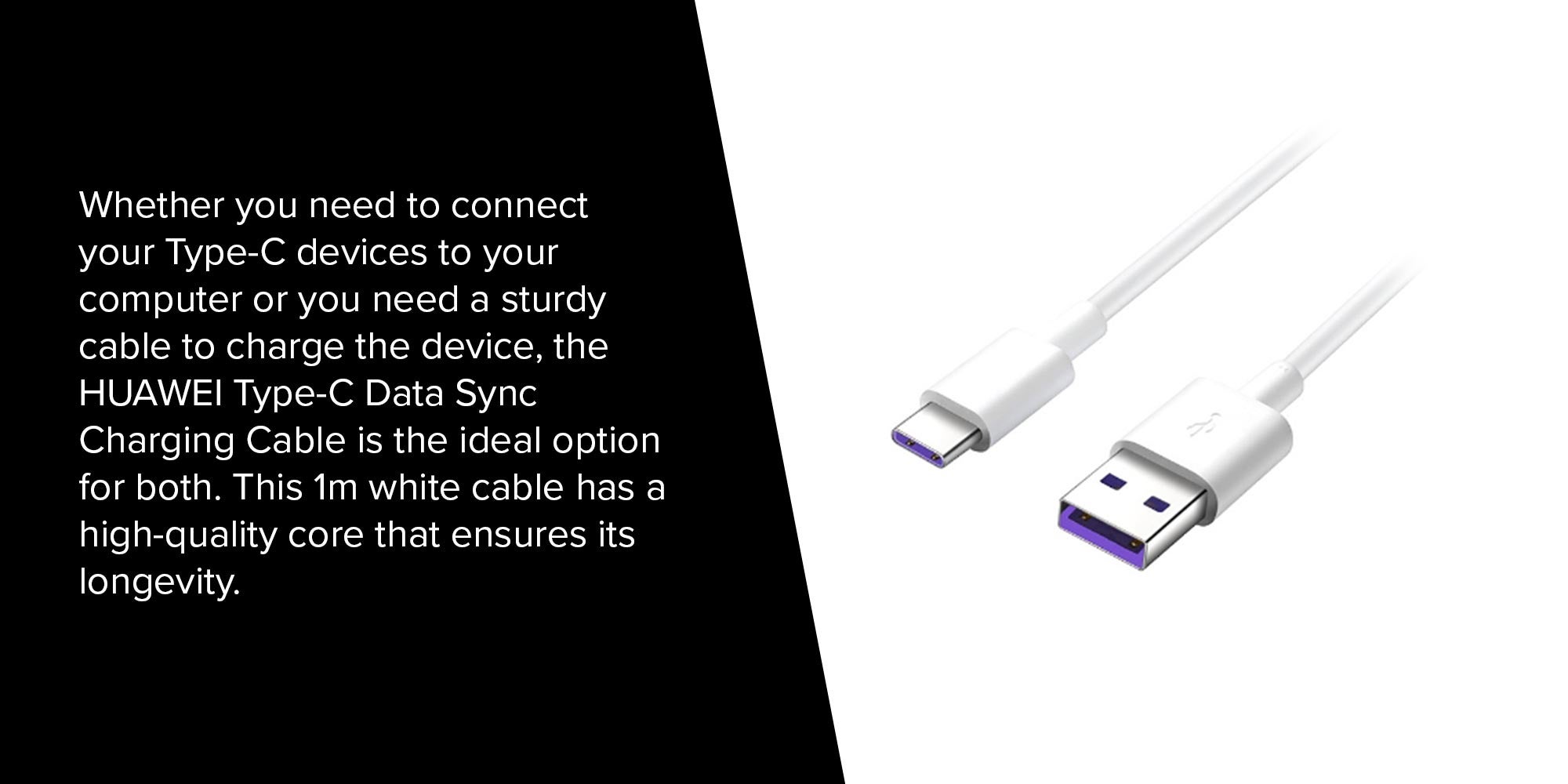 Type-C Data Sync Charging Cable White