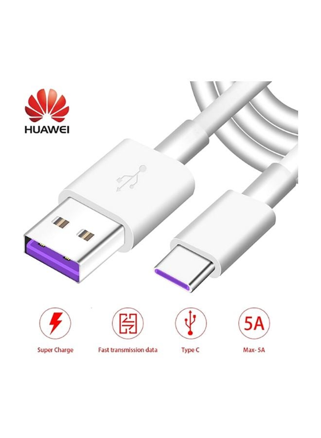 Type-C Data Sync Charging Cable White