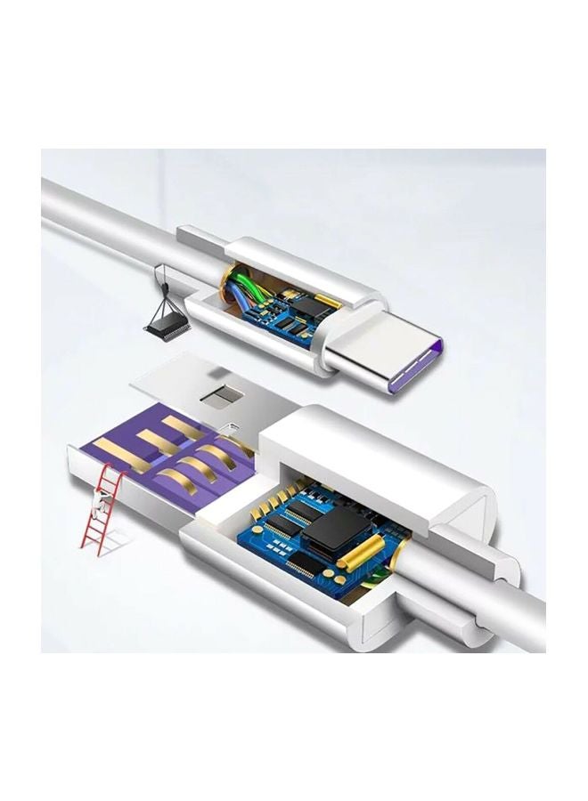 Type-C Data Sync Charging Cable White