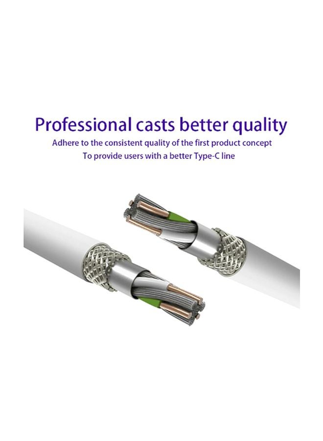Type-C Data Sync Charging Cable White